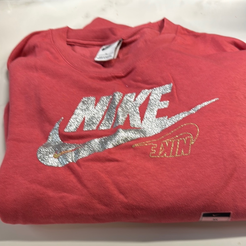Nike Red Sweatshirt with Metallic Logo